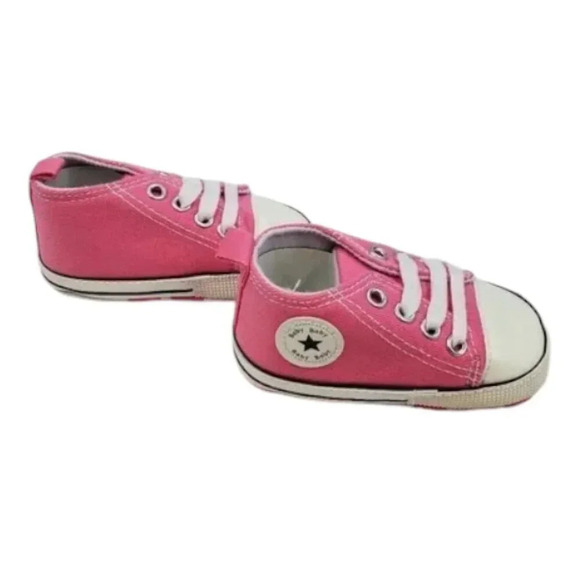 Infant size 5 Pink Soft Sole Baby Shoes, baby sneakers for infant girls - Picture 5 of 7